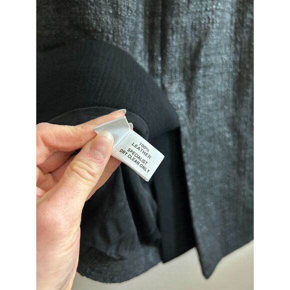 Jonathan Saunders Womens Leather Textured Sleeveless Sheath Dress Black Size 36 - Picture 10 of 10